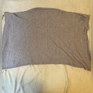 Light Gray Pearl Poncho 2-in-1